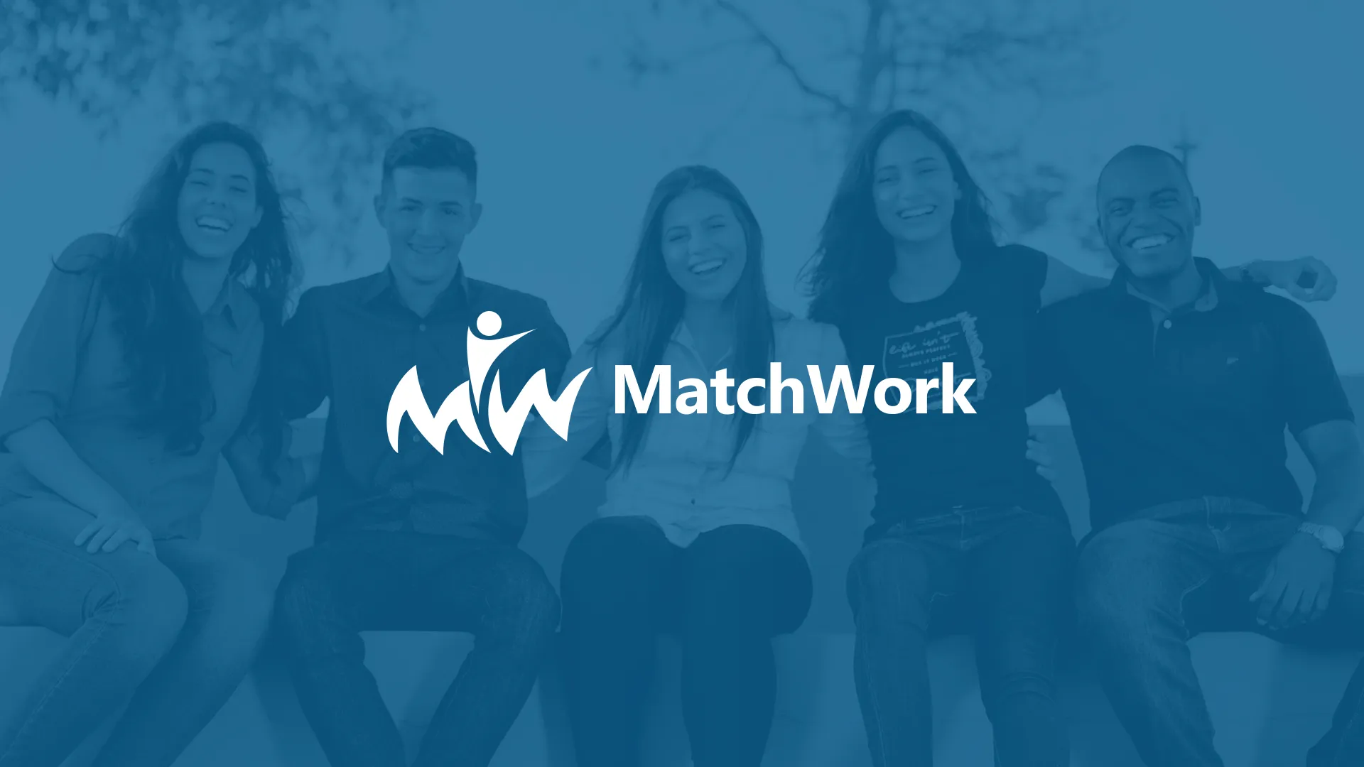 MatchWork logo over a team photo